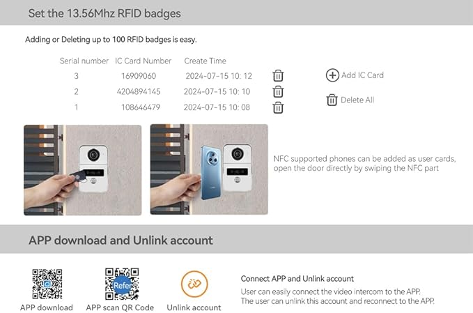 2pin-Wired 2MP HD Indoor 7" WiFi Monitor Smart Home Video Doorbell Intercom System, Remote APP Phone Unlock Video Record Motion Detect 2-Way Talk IR Camera Door Bell 1x doorbell + 2X 7in Monitor