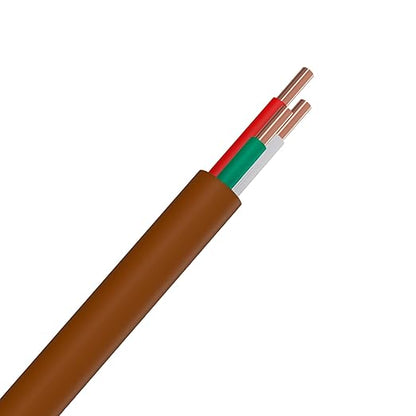 Thermostat Wire 18/3 18 Gauge 3 Conductor ETL 18-3 50 Feet Brown (18-3 Brown, 50Feet)