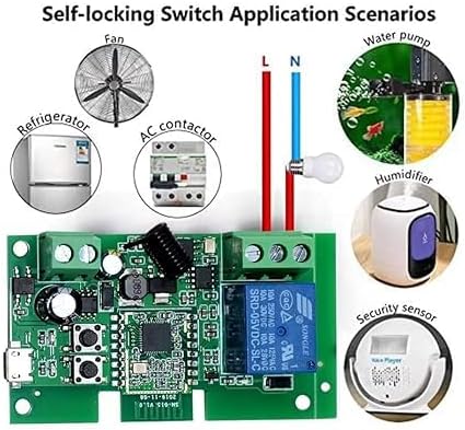 Zigbee 1CH DC 7-32V USB 5V Relay Smart Switch Module， Wireless APP Remote Control with Inching/Self-Lock Switch modle，Works with Tuya Zigbee Gateway，Alexa，Google Home (ZigBee Hub Needed)