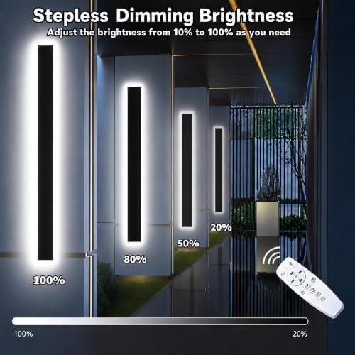 4.33In Wide Modern Outdoor Wall Light for Garage,Dimmable LED Sconce
