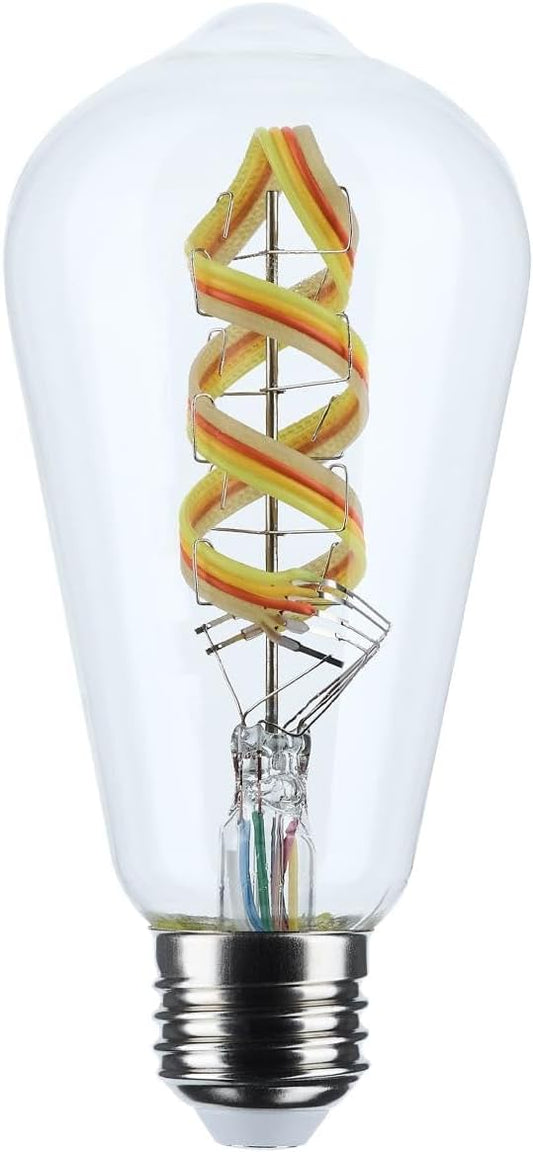 Satco 6w ST19 LED 2700K-5000K RGB/White Starfish Clear E26 Base