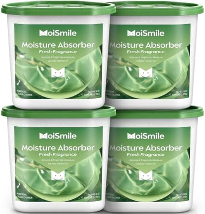 Large Moisture Absorber Buckets, 14 oz Each, Fresh Scent, 4 Pack