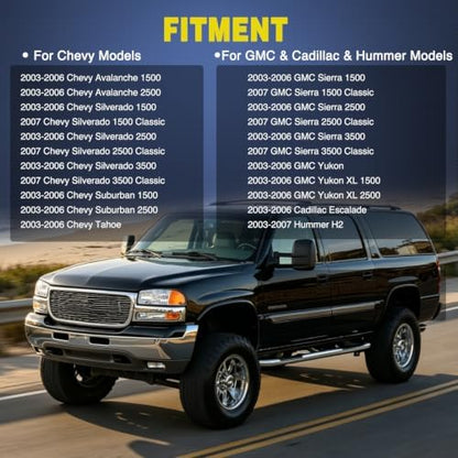 Nilight Headlight Dimmer Switch and Cargo Fog Light Switch Compatible with 2003 2004 2005 2006 2007 Chevy Avalanche Silverado Suburban Tahoe GMC Sierra Yukon Hummer H2 2003-2006 Cadillac Escalade