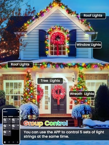 1000LED Smart RGB Color Changing String Lights 341FT Halloween Lights App