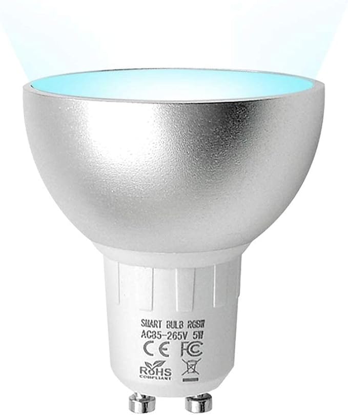 BENEXMART Tuya WiFi LED Bulb Gu10 RGBCW Dimmer Lamp Spot Light Remote Control Smart Life App Voice Control via Alexa Google Home Assistant (1 Pack)