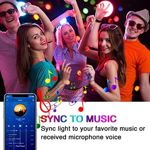 dalattin Bluetooth Led Lights for Bedroom 100ft,Smart Led Strip Lights with App Control Remote Control, RGB LED Light Strips,Music Sync Color Changing Room Decoration Party, (2 Rolls of 50ft)