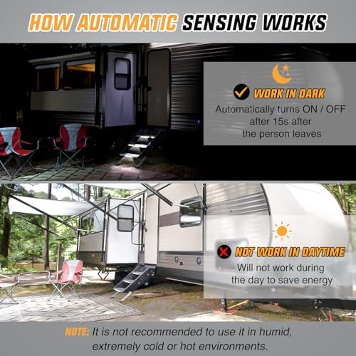 Nilight RV Step Lights 2PCS LED RV Exterior Lighting for Travel Camper