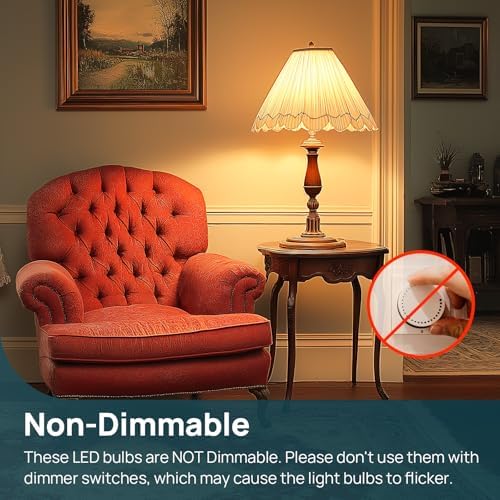 Linkind A19 LED Light Bulbs, 60 Watt Equivalent, 2700K Soft White 6 Packs