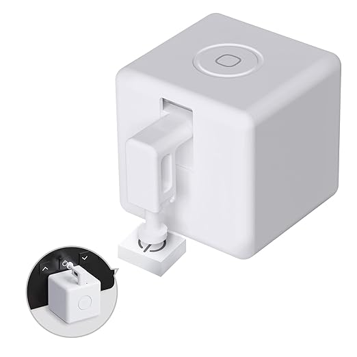 MoesGo 2nd Generation Smart Bluetooth Fingerbot Plus, Wireless Smart Light Switch Button Pusher Bot, Remote Control Smart Life Tuya App, Add Fingerbot Hub Make it Compatible Alexa and Google Home