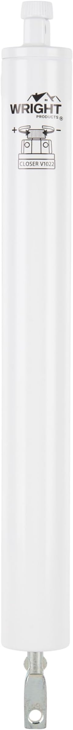 Wright Products Standard Duty Pneumatic Screen & Storm Door Closer – Adjustable Closing Speed, Quiet Operation, Easy Installation (Modern, White)