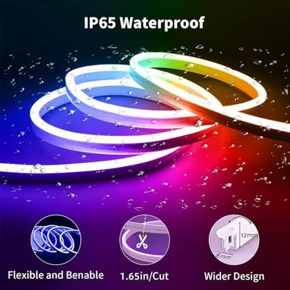 iNextStation RGB Neon LED Strip Lights 16.4FT 12V Flexible LED Rope Lights