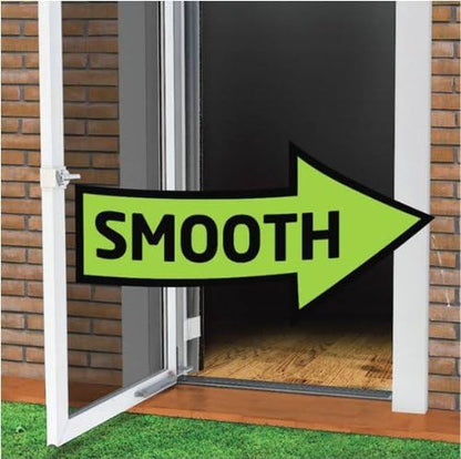 Touch 'n Hold Smooth Door Closer - Single Kit (Sandstone) - Standard-Duty Door Closer with Touch-Button Hold Open Feature & Smooth Closing Motion – for (Medium & Lightweight) Storm, Screen Doors.