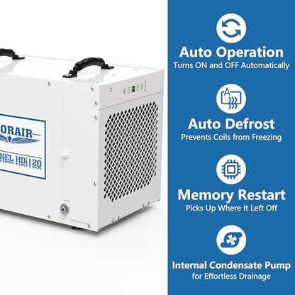 ALORAIR 235 Pints Crawlspace Dehumidifier with Pump, Sentinel HDi120