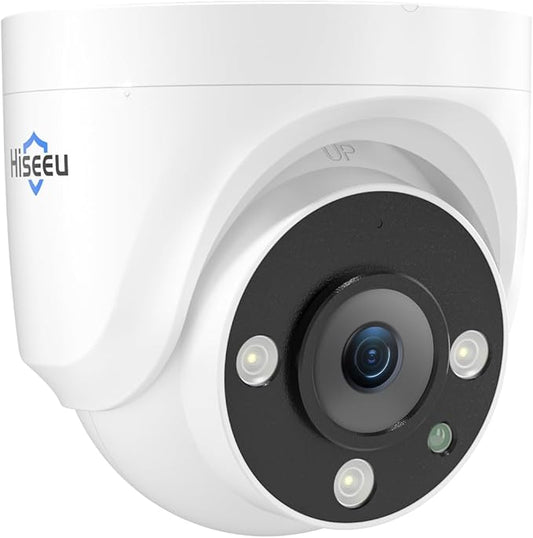Hiseeu 5MP Analog Wired Security Camera,TVI/AHD/CVI/XVI 2560TVL Dome Comera for 5MP Analog Security Cameara System,Clear Night Vision up to 100ft, Wall& Ceiling Mount Remote Access