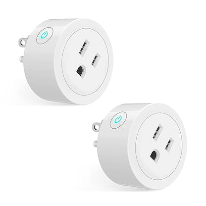 MoesGo Smart WiFi Power Dimmer Plug, Brightness Adjust Timer Socket, Tuya Smart Life App Remote Control, Compatible with Alexa and Google Home, 2 Pack, White