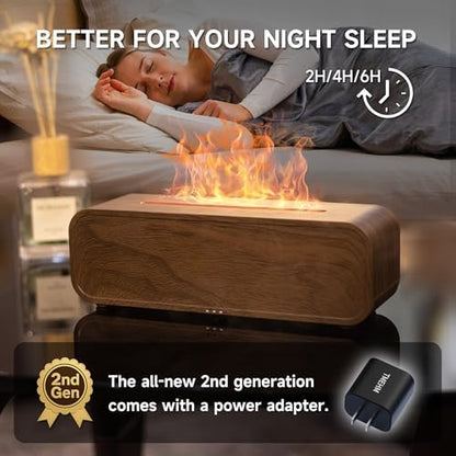 TMEHM Sound Reactive Flame Essential Oil Diffuser Humidifier, Aromatherapy