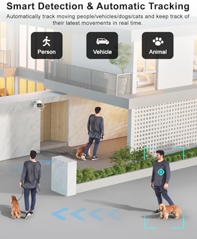 4K PTZ WiFi Security Camera Outdoor, 10X Hybrid Zoom, BU-H500