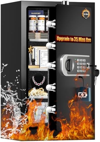 [2026 Upgraded] 35 Mins Heavy Duty Fireproof Safe, 7.5 Cuft Home Safe