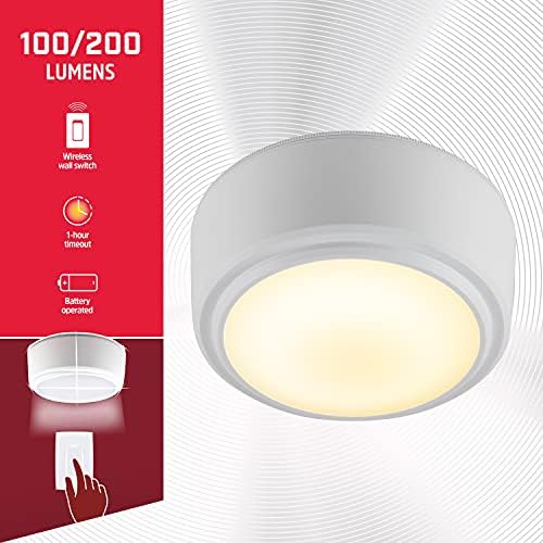 Energizer Battery Powered Ceiling Light with Wireless Wall Switch
