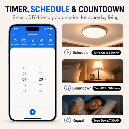 Smart Switch for Light 1 Gang, Neutral Wire Required, 2.4GHz Wi-Fi Switch Compatible with Alexa and Google Home, UL Certified