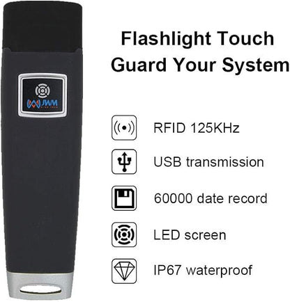 JWM RFID Guard Patrol System, Security Guard Tour Wand with LCD Screen & Free Management Software, for Industrial, Hotel, Healthcare Patrol