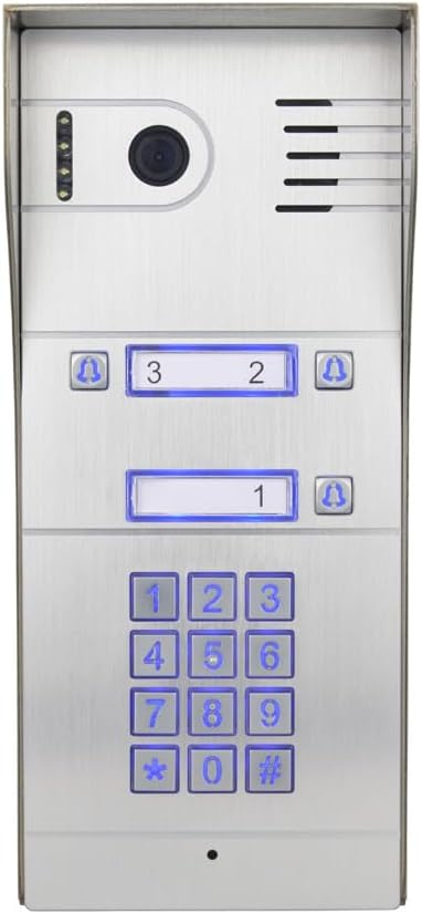 GBF Smart Video Doorbell Intercom for Multi-Unit Apartment Building (3 Units), 3 Units Apartment Video Doorbell, Support Remotely Monitoring, Talking, Unlocking, Checking Missing Calls