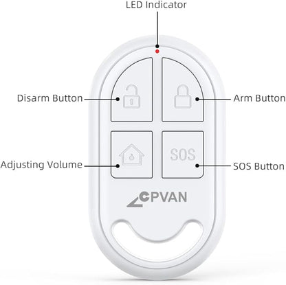 CPVAN Accessory - Remote Control - Only for Hosts as CP2, CP2W, CP9 - Key Fob Connected with The Host via 433.92MHz,White