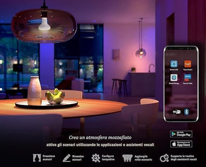 Zigbee BR30 Smart Bulb Compatible with Alexa & Google Home SmartThings, App & Voice Control&Remote Control & Dimmable RGBCW 12W
