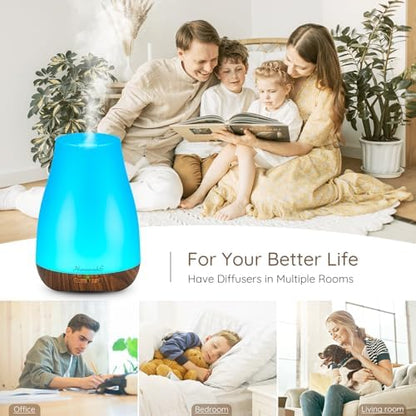 Homeweeks Essential Oil Diffuser for Room 100 ML 1 Pack