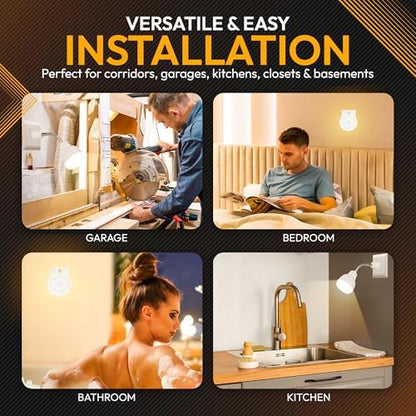 LED Motion-Activated Directional Rotating Flexible Sensor Dusk to Dawn Night Light AC Outlet Plug-in Wall Stair Lamp Indoor 360° Bedroom Hallway Stairway Garage Basement Corridor