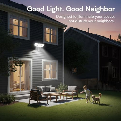 65W Motion Sensor Outdoor Lights, 6500LM Hardwired Floodlight, IP65