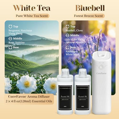 Waterless Essential Oil Diffuser (M60) with 2x120ml Oil