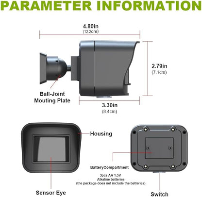 Smart Outdoor Home Security - Weather Resistant WiFi Motion Sensor&Detector - Remote APP Notifications - Compatible with Alexa