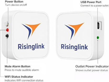 WiFi Power Outage Alarm Detector, Power Failure & Restoration Alerts with SMS Text, Email & Audible Alarm