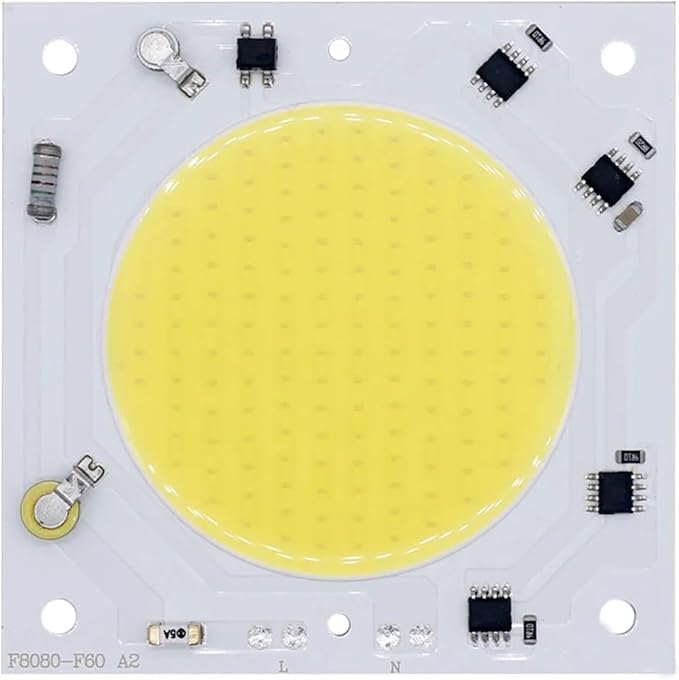 1PCS 40W AC220V LED Bulb COB Chip Smart IC Diode White 6000K 80 * 80MM High Lumen Lamp for Outdoor Indoor FloodLight for DIY LED