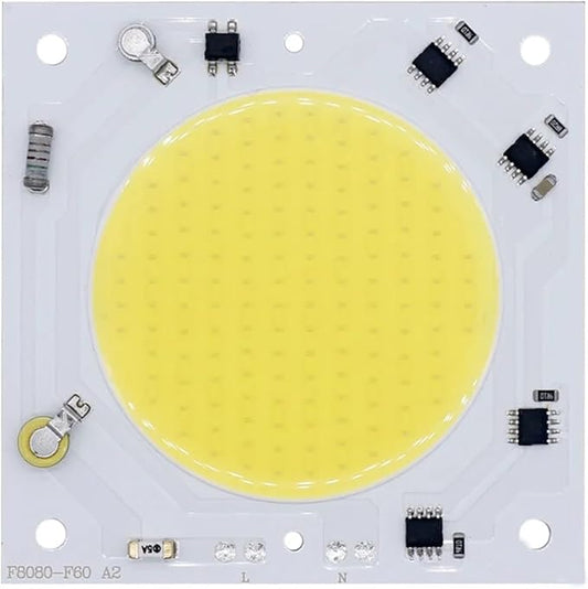 1PCS 40W AC220V LED Bulb COB Chip Smart IC Diode White 6000K 80 * 80MM High Lumen Lamp for Outdoor Indoor FloodLight for DIY LED