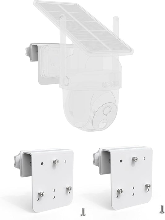 Gutter Mount for AOSU Solar Security Cameras Outdoor Wireless(SolarCam D1 Classic) and ANSQUE Security Cameras Wireless Outdoor (GU01/SA01)（2pack,White）