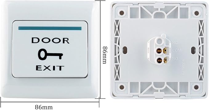 LIBO Full Set Kit of RFID Access Control Keypad 125KHz with DC12V Electric Lock Electronic Bolt Lock, 3A Power Supply, Exit Button, 10pcs ID Key Cards