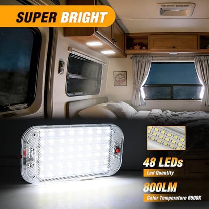 Nilight LED Dome Light 8PCS 6 Inch Interior Light White