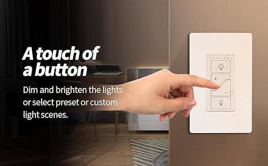 Humpptom Light Switch, 2.4G&5G Dimmer Switch, Single Pole Smart Switch Compatible with Alexa