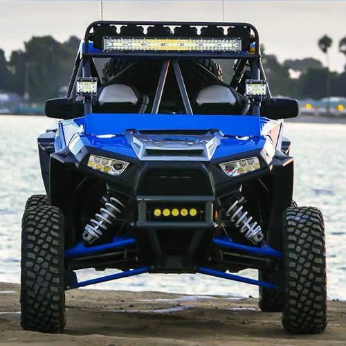 Nilight Side Shooter LED Light Bar Set 1PC 20" 2PCS 4.3" with Wiring Kit