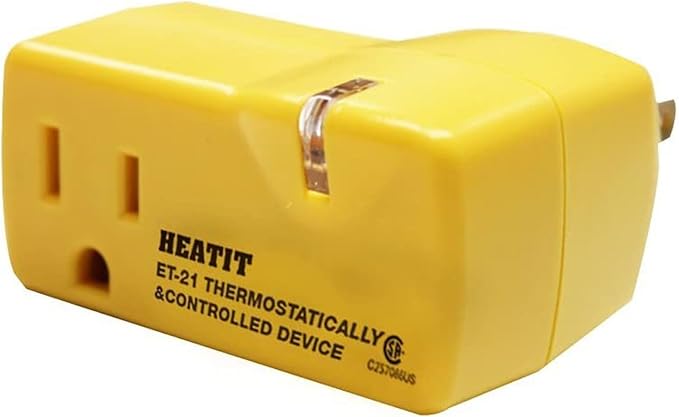 HEATIT ET-21 Freeze Thermostatically Controlled Outlet On at 38F /Off at 50F ET-21-1 1PCS