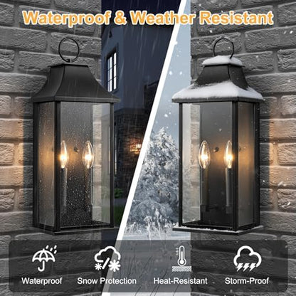 Dusk to Dawn Outdoor Wall Lights, Waterproof Outside Wall Sconce