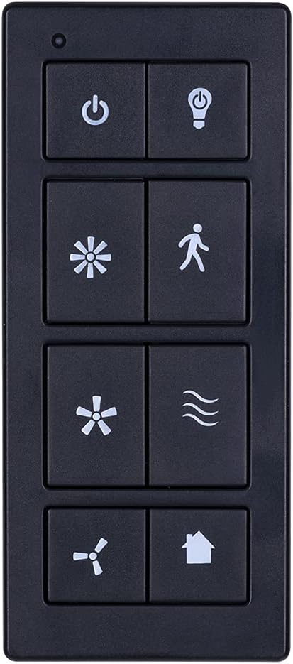 Prominence Home Universal Ceiling Fan Remote Control Kit with Receiver, Wall Dock and Batteries, For Downrod Ceiling Fans ONLY - Model 51487-01 - Black