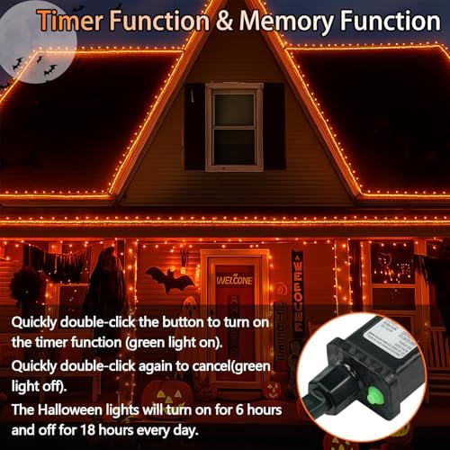 200 LED Connectable String Lights, 66FT Christmas Lights Outdoor Indoor