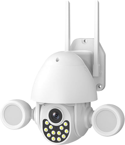 Camera Security Outdoor Wireless 2K Cameras for Home Security 2-Way Audio Color Night Vision Home Security Camera Human Auto Tracking with Solar Panel Battery Powered SD/Cloud Storage(T22)