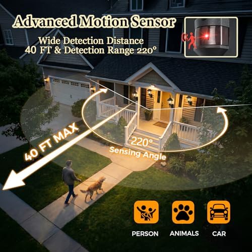 Porch Lights Outdoor Motion Sensor Wall Sconce Anti-Rust Aluminum, Exterior Outdoor Wall Lights Dusk to Dawn Porch Light Fixture Wall Mount for House Outside Patio