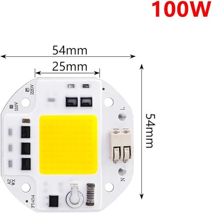 3pcs 50W 70W 100W COB LED Chip 220V 110V Smart IC No Need Driver DIY Flood Light Spotlight High Power 54mm LED Matrix COB Chip F5454(100W,110V_Cool White)