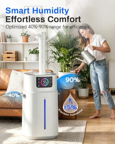 Lacidoll 4.2Gal Humidifier Large Room, Cool Mist & Easy Clean, Bedroom