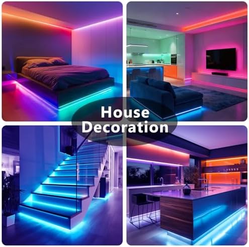 DAYBETTER Led Strip Lights 300 ft Ultra Long Smart Light Strips with App Voice Control Remote, 2835 RGB Music Sync Color Changing Lights for Bedroom, Kitchen, Party,Home Decoration
